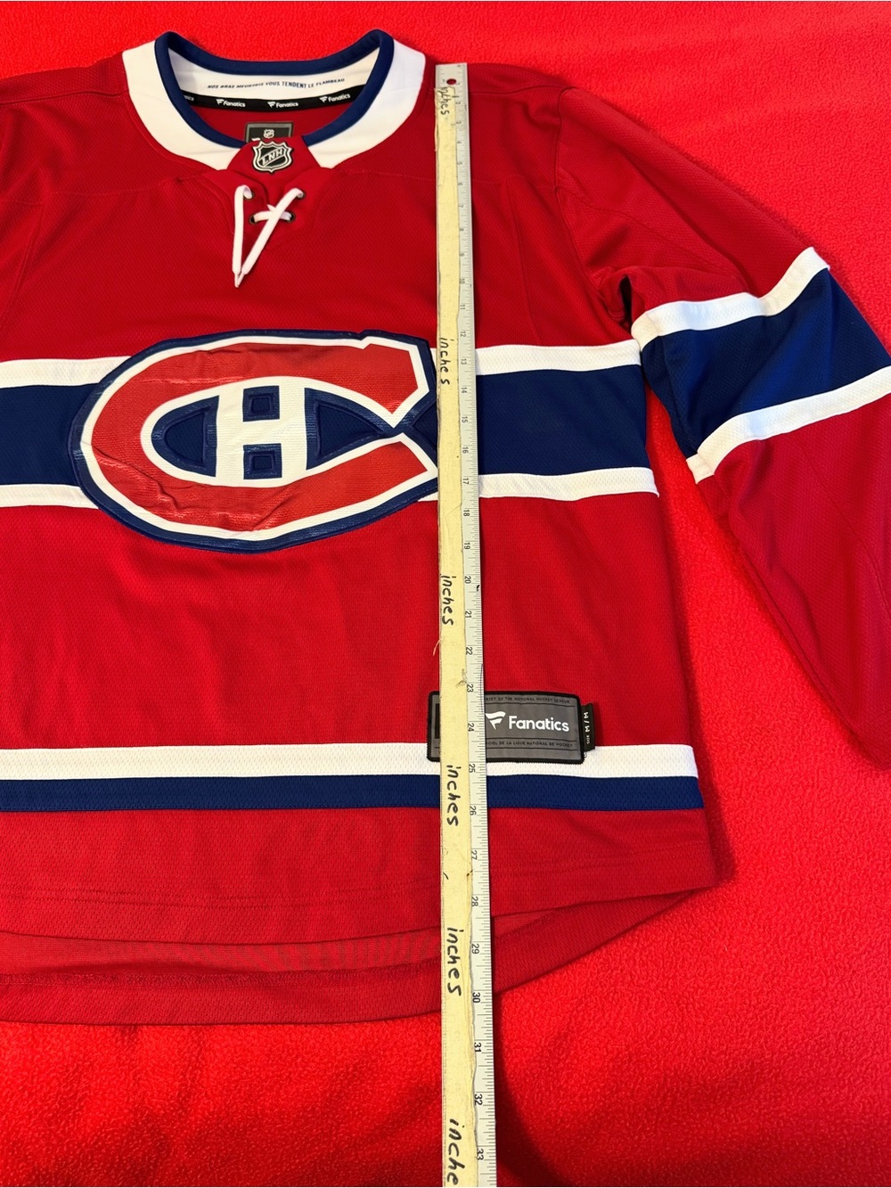 Montreal Canadiens Home Breakaway Hockey Fanatic Jersey Men’s Size M EUC - Picture 10 of 11